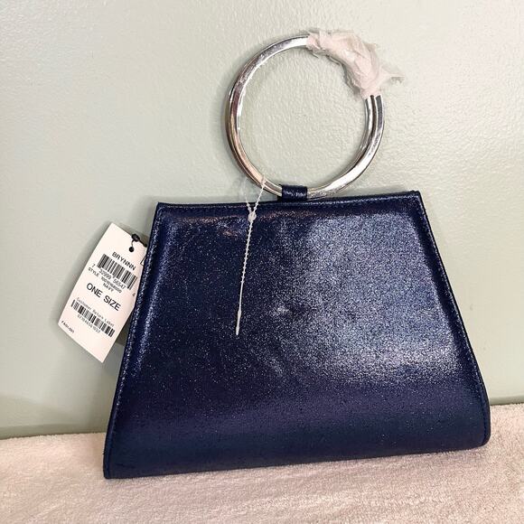 INC Brynn Bangle Clutch Convertible Blue Shoulder Bag NWT - Picture 3 of 7